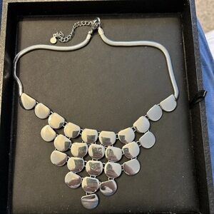 Elegant Ann Taylor Silver Statement Necklace